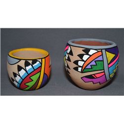 TWO JEMEZ POTTERY BOWLS