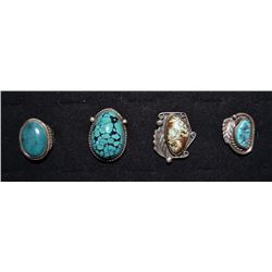 FOUR NAVAJO RINGS