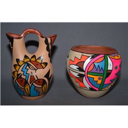 TWO JEMEZ POTTERY ITEMS