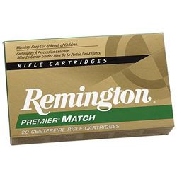 Rem Ammo RM308W7 Premier 308 Win (7.62 NATO) BTHP Match 168 GR 20Box/10Case UPC # 47700068206 1-case