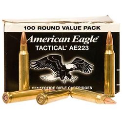 Federal AE223BL Standard 223 Rem/5.56 NATO Full Metal Jacket 55 GR 100Box/5Case UPC#29465062484 2-cs