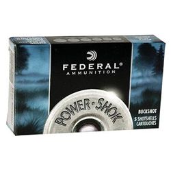 Federal F127000 Power Shok Buckshot 12 ga 2.75" 8 Pellets 000 Buck Shot 5Bx/50Cs UPC#29465009779 2cs