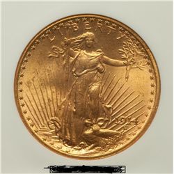 1908 $20 Saint-Gaudens Gold Double Eagle MS-64 PCGS