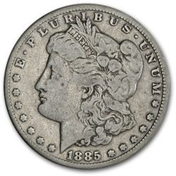 1885-CC Morgan Dollar - Fine, The Key Date Carson City Morgan