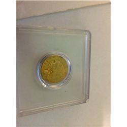 $2.5 Indian Gold  Quarter Eagle AU