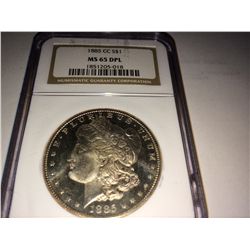 1885-CC Morgan Dollar , Lowest Mintage CC NGC MS-65 DPL