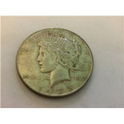 1935-S SILVER PEACE DOLLAR, VG, RARE DATE