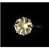 Image 1 : A single stone diamond ring, the brilliant cut stone measuring approximately 10.3mm x 5.8mm estim