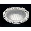 Image 1 : A Belleek oval basket, (fourth period), BS. 044, four strands, applied with flowers and knarled h