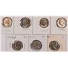 Image 1 : LOT of 7- BU JEFFERSON NICKELS, SOME TOUGHER DATES