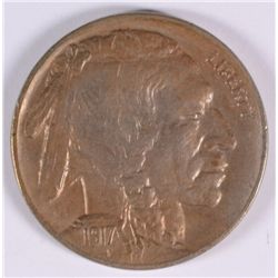 1917 BUFFALO NICKEL, AU