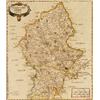 Image 1 : Map. An early 18th Century map of Staffordshire by Robert Morden, hand tinted, 43cm x 37cm, 17 in