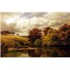 Image 1 : George Turner. "A scene Knowle Hills, Derbyshire", on canvas, signed lower right and signed, titl