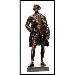 An Elkington & Co cast bronze figure of Edmund Burke by J H Foley RA, circa 1865, in full length,