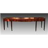 Image 1 : A large George III mahogany and boxwood strung bow front serving table, circa 1800, the moulded t
