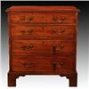 Image 1 : A George III style mahogany chest, with four graduated cockbeaded drawers, brass swan neck handle