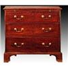 Image 1 : A George III mahogany chest, circa 1785, fitted with brushing slide and three graduated long cock