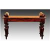 Image 1 : A William IV mahogany window seat, circa 1830-35, the rectangular moulded seat between two turned