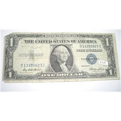 1935 SERIES E $1 NOTE SERIAL # D13395623I *VERY EARLY SILVER CERTIFICATE*!! BILL CAME OUT OF SAFE!!