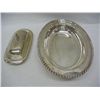 Image 1 : Silver-plated Butter Dish and Serving Bowl