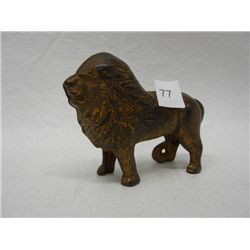 Cast Iron Lion Bank