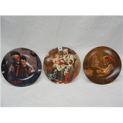 3 Norman Rockwell Plates, by Knowles: "The Music Maker", NIB, "The Ship Builder" and "The Toy Maker"