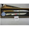 Image 1 : Genuine Mother of Pearl Dip Pen and Hand Painted Letter Opener, by Bloom Bros.  Co.