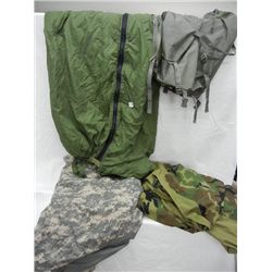 3 Camo Rain Resistant Sleeping Bags and Carrying Case