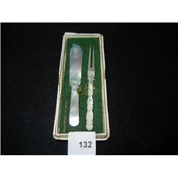 Pair of Mother of Pearl Utensils
