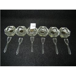 American Cut Crystal Corp. Salt Cellars, Made in Czechoslovakia