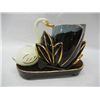 Image 2 : Shafer 23k Gold Trimmed Swan Planter