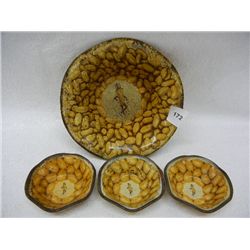 4 Tin Mr. Peanut  Bowls