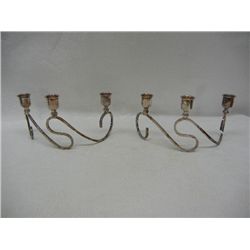 Pair of Fisher K208 Silver Candle Holders