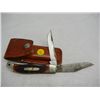 Image 1 : Large Old Timer Schrade 2 Bladed Knife with Sheath