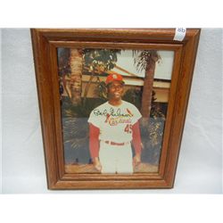 Hand Signed Bob Gibson St. Louis Cardinals Picture