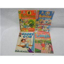 (2) Sabrina the Teenage Witch Comics, Gabby Gob 12¢ Comic, and Archie Series Laugh 15¢ Comic