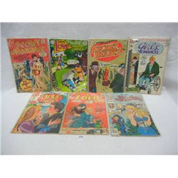 7 Comics: (2) I Love You, Teen Confessions, Girls' Romances, Secret Hearts, Falling In Love, and Sec