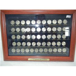 Framed United States Quarter Collection