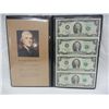 Image 1 : Black Angus Bankers Portfolio w/ Uncut Sheet $2 Bills and Thomas Jefferson Photo, by World Reserve M