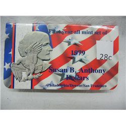 1979-P,D&S First Year All Mint Set Susan B. Anthony Dollars