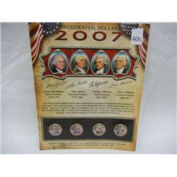 2007 Presidential Dollars Collection: Washington, Adams, Jefferson, and Madison