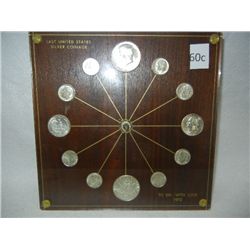 Last United States Silver Coinage Collection Clock, Missing Hands