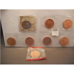 (7) Bronze Comm. Coins and (1) Clad Coin