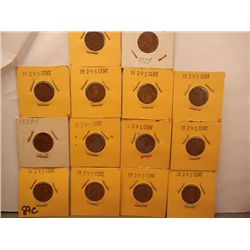 (14) 1929 & 1929-S Lincoln Wheat Cents