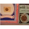 Image 3 : 1980 UNC Coin Set: 3 Jefferson Nickels and Gold Plated $20 Miniature
