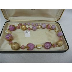 Purple and Gold Fashion Necklace, by Hobé