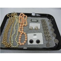 Lot of Fashion Jewelry: 3 Necklaces, 2 Bracelets, Pendant, and 2 Pairs of Earrings