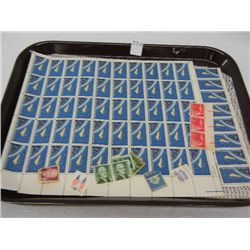 Lot of Misc. Stamps: Project Mercury 4¢ Stamps, US Air Mail 8¢ Stamps, Thomas Jefferson 1¢ Stamps