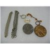 Image 1 : German Kaiser Wilhelm Pendant, 1938 German Swastika Pin, and Misc. Chain