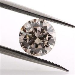 IGITL Cert. 0.18 CTW Round Diamond, Brown